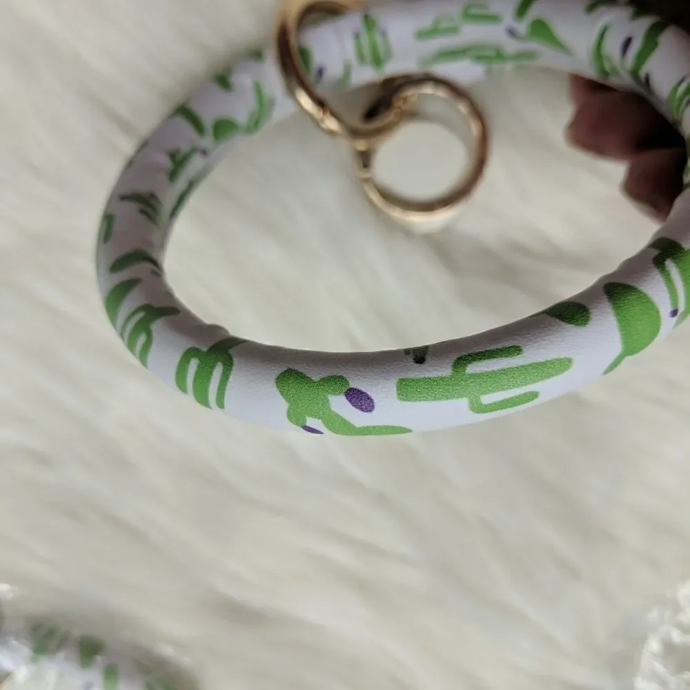 Wristlet bangle keychain bracelet tassel keyring